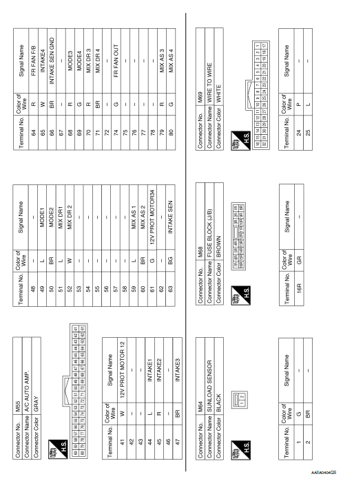 Nissan Rogue Service Manual: Wiring diagram - Automatic air